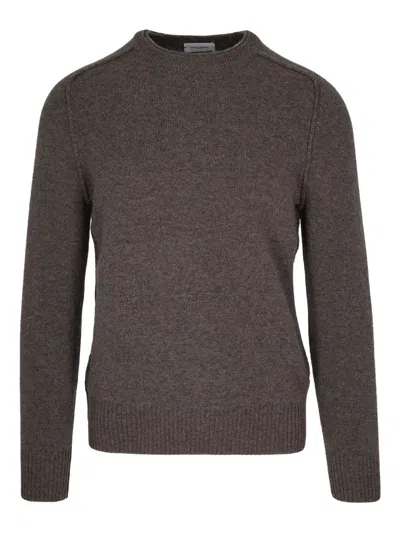 Paolo Pecora Maglia In Lana Vergine Fango Melange In Gray