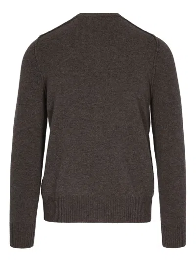 Paolo Pecora Maglia In Lana Vergine Fango Melange In Gray