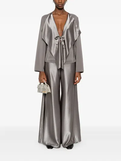 Stephan Janson Satin Jacket In Gray