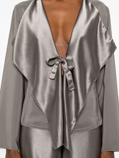 Stephan Janson Satin Jacket In Gray
