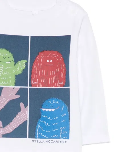 Stella Mccartney Baby Boys Long Sleeve Monster T-shirt In White