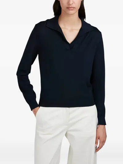 Paul & Shark Wool And Cashmere Polo Shirt In Blue