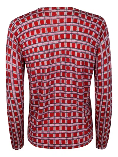 几何图案印花羊毛毛衣