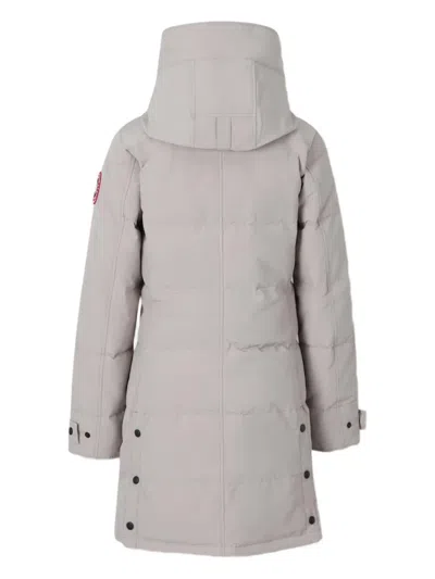 Canada Goose Technical Long Down Jacket In Gray