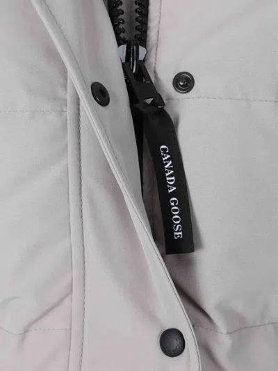 Canada Goose Technical Long Down Jacket In Gray