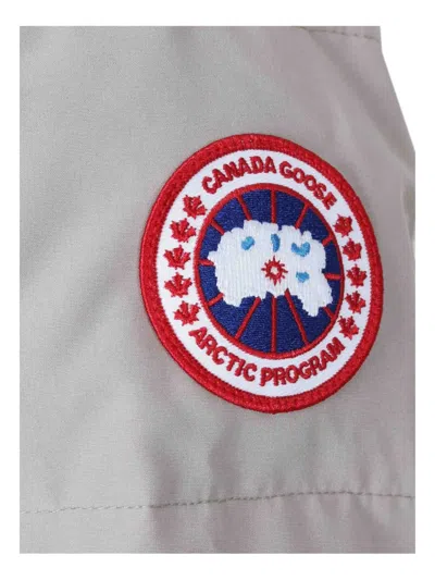 Canada Goose Technical Long Down Jacket In Gray