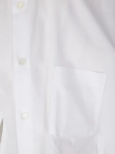 Comme Des Garçons Avant-garde Asymmetrical Shirt With Cutout In White