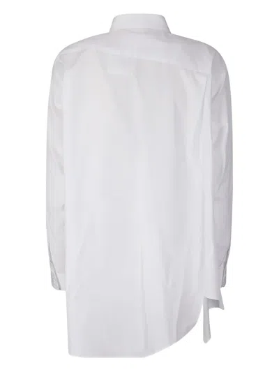 Comme Des Garçons Avant-garde Asymmetrical Shirt With Cutout In White