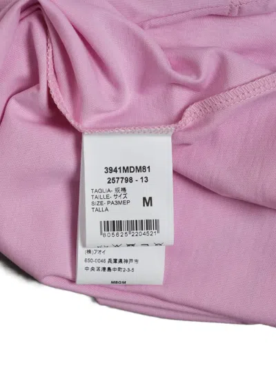 Msgm Logo-embroidered T-shirt In Pink