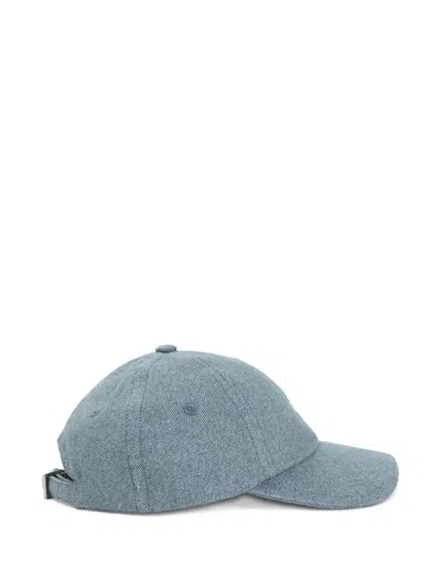 Jacquemus Curved Brim Cap For Everyday Wear In Blue