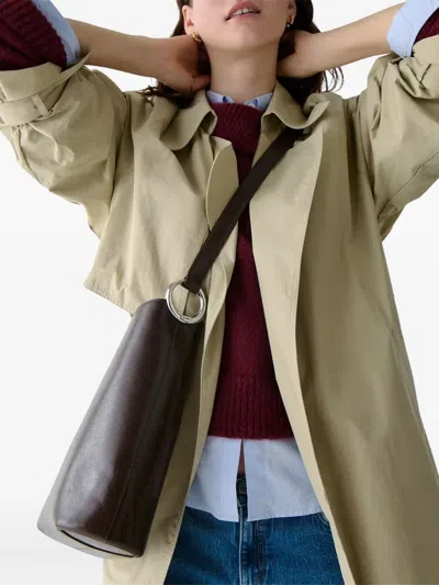 Kate Spade New York Halo Large Leather Shoulder Bag In Brown