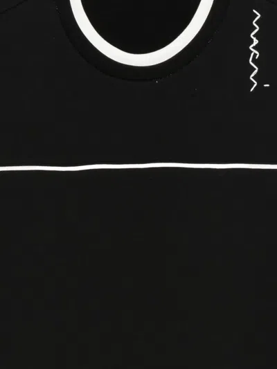 Marni Panelled Crew-neck Sweatshirt In Black