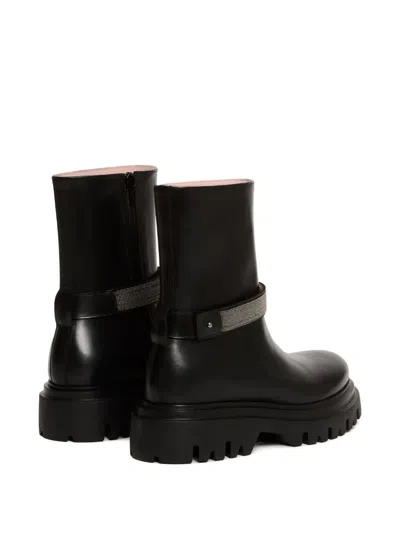 Fabiana Filippi Chain-embellished Boots In Black