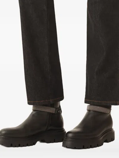 Fabiana Filippi Chain-embellished Boots In Black