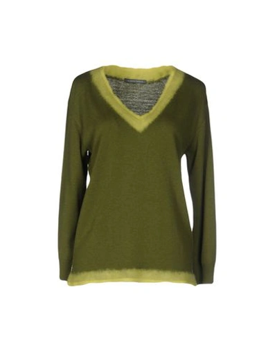 Alberta Ferretti Sweater In Military Green