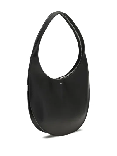 Coperni Medium Soft Swipe Leather Shoulder Bag In Black