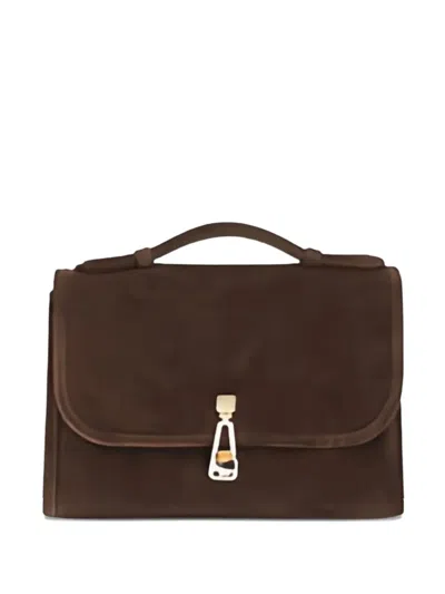 Gabriela Hearst Small Leonora Top-handle Clasp Bag In Brown