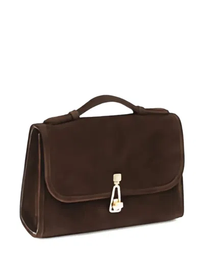 Gabriela Hearst Small Leonora Top-handle Clasp Bag In Brown