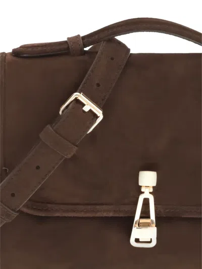 Gabriela Hearst Small Leonora Top-handle Clasp Bag In Brown