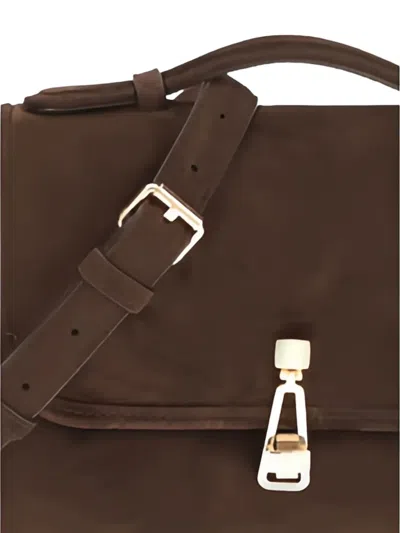 Gabriela Hearst Small Leonora Top-handle Clasp Bag In Brown