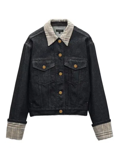 Rag & Bone Harriet Denim Trucker Jacket In Twilight Rinse Combo In Blue