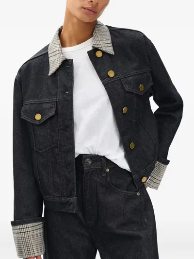 Rag & Bone Harriet Denim Trucker Jacket In Twilight Rinse Combo In Blue