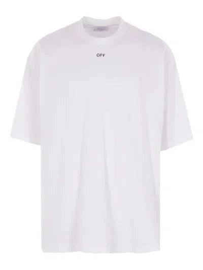 Off-white Graphic Print Crew Neck Short Sleeve T-shirt In White