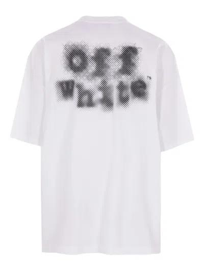 Off-white Graphic Print Crew Neck Short Sleeve T-shirt In White