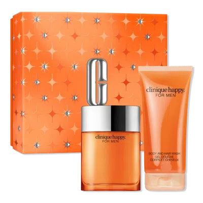 Clinique Happy For Him Men's Cologne & Body Wash Gift Set In Orange