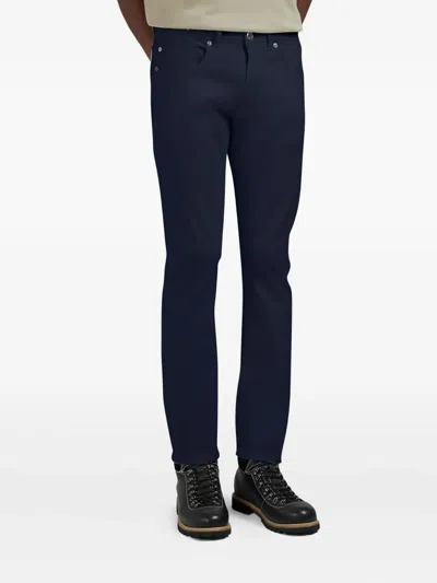 Paul & Shark Pantalone In Seta E Cotone Stretch Chino Silk In Blue