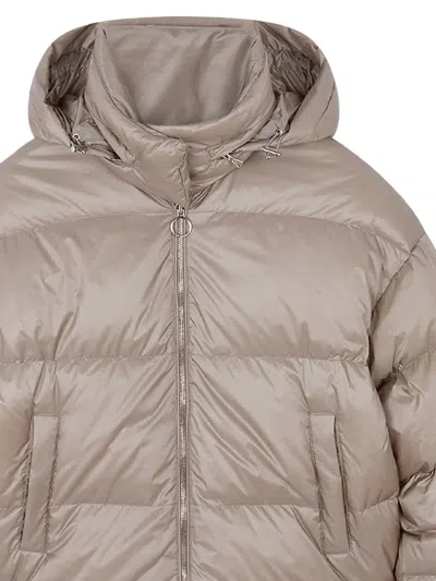 Paul & Shark Shiny Hooded Down Jacket In Neutral