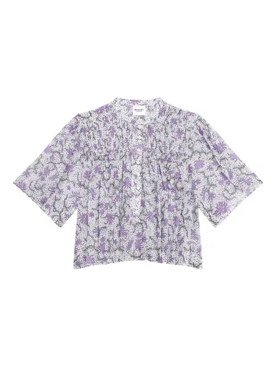Isabel Marant Étoile Floral-print Smocked Blouse In Multi
