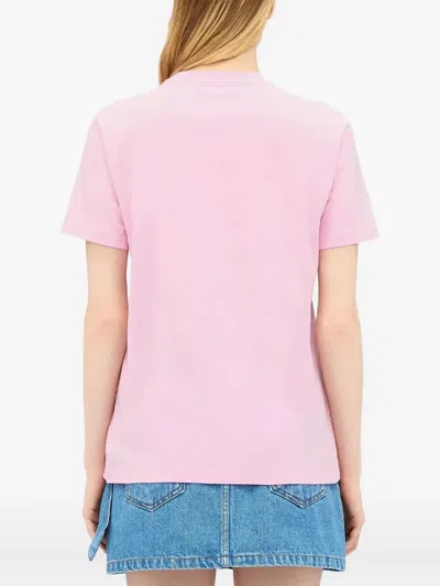 Msgm Cotton T-shirt In Pink