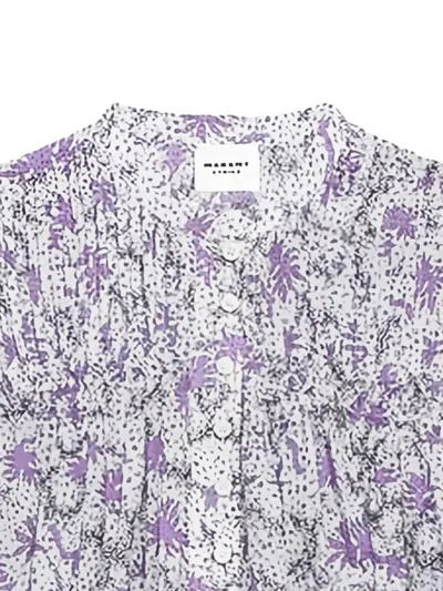 Isabel Marant Étoile Floral-print Smocked Blouse In Multi