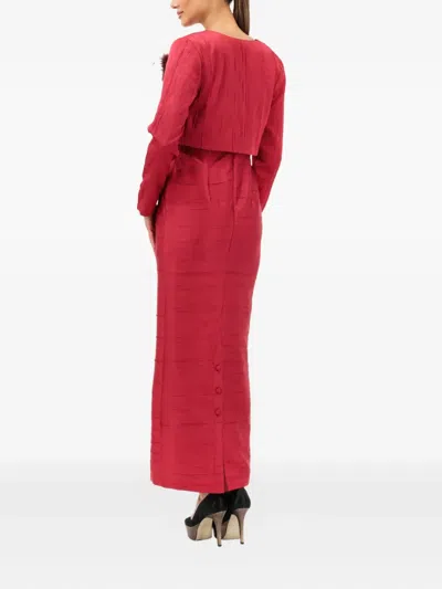 Baruni Rawand Dress-jacket Set In Pink