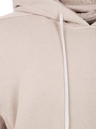 Rick Owens Drkshdw Drop-shoulder Cotton Hoodie In Gray