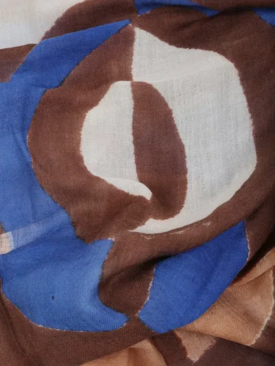 Altea Abstract-print Wool-silk Scarf In Multi