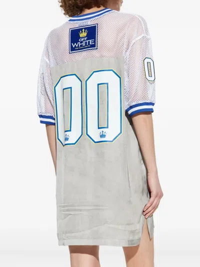 网纱拼接平纹针织连衣裙