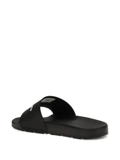 Off-white Bookish Open Toe Slip-on Slides In Black