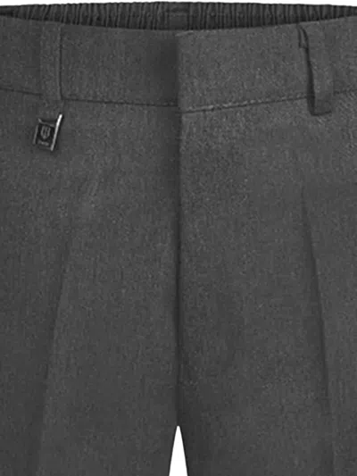 Zeco Schoolwear Pressed-crease Trousers In Gray