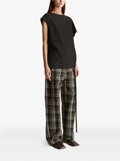 Lee Mathews Elliot Checked Wide-leg Trousers In Multi