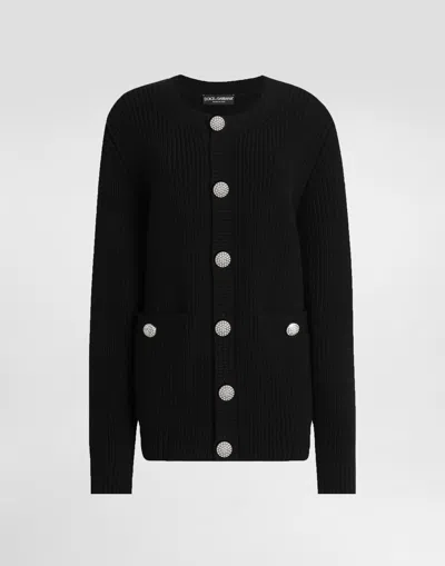 Dolce & Gabbana Virginwool Cardigan In Black