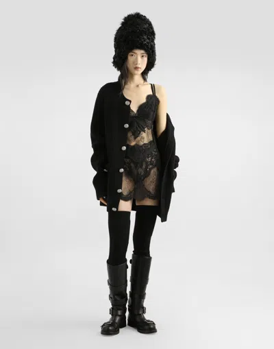 Dolce & Gabbana Virginwool Cardigan In Black