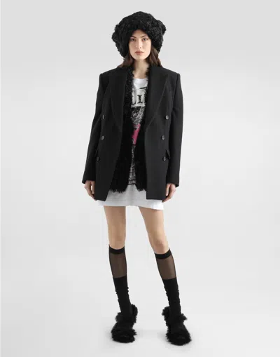 Dolce & Gabbana Wool Cloth Jacket In Black