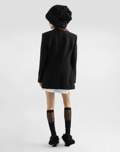Dolce & Gabbana Wool Cloth Jacket In Black