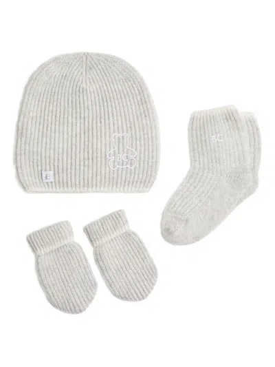 Brunello Cucinelli Baby Bernie Beanie (set Of Three) In White
