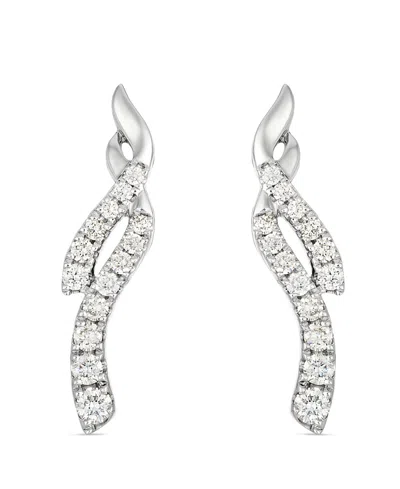 Le Vian White Diamond Drop Earrings ( .42ct. T.w.) In Platinum In Metallic