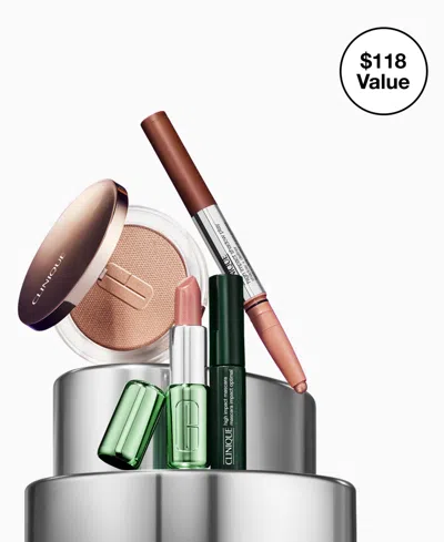 Clinique Full Face Forward: Simply Radiant Makeup Gift Set In Transparent