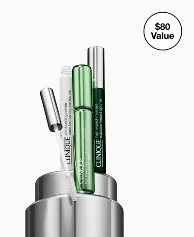 Clinique High Impact Lashes: Mascara & Lash Primer Gift Set In Transparent