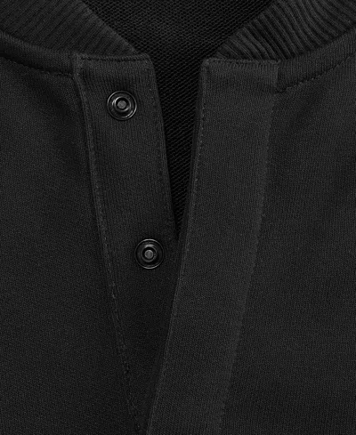 Alfani Men's Long Sleeve Textured Quarter-zip Sweater, Macy's Exclusive In Black